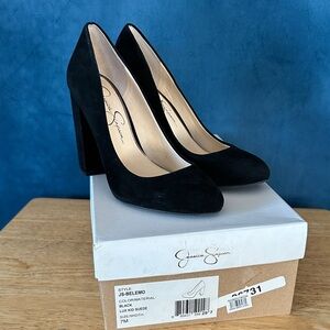 Jessica Simpson Black Suede Heels